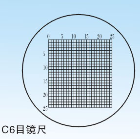 C6型:0.2网形目镜尺5/25
